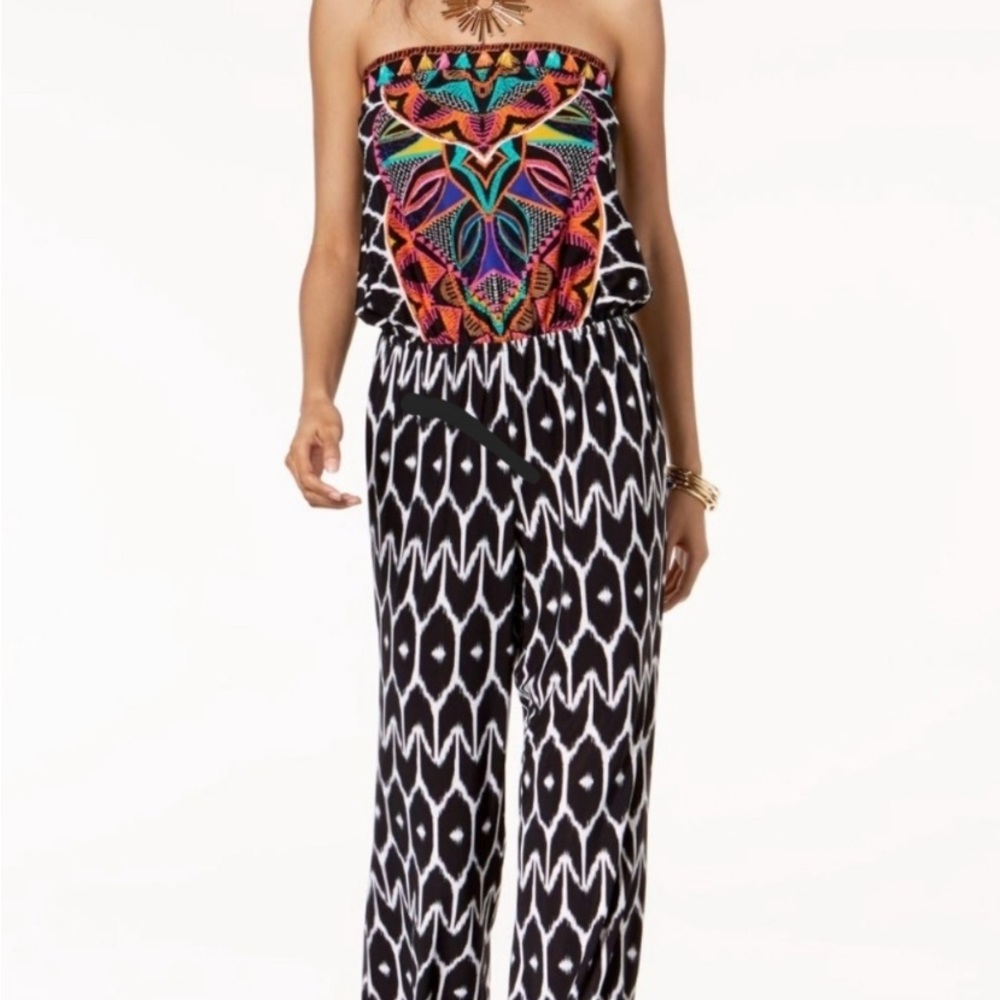 Trina Turk Concepts strapless jumpsuit L